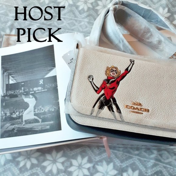 Coach Handbags - *S* NWT Coach Marvel leather black & cream handbag